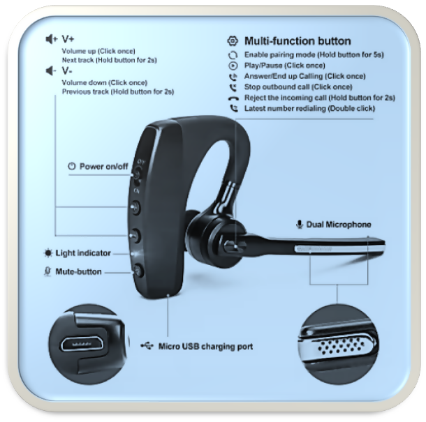 Newest REGAL ANC single earhook bluetooth4